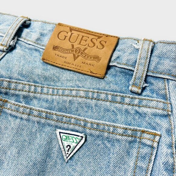 Vtg 90s Guess Jeans USA Blue Denim, Relaxed Taper Heavyweight, 80s USA Made 28 - Picture 5 of 8